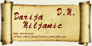 Darija Miljanić vizit kartica